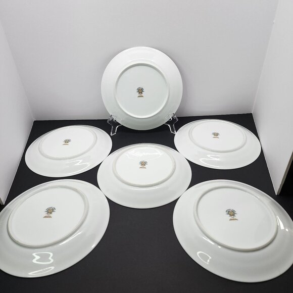 Noritake 5790 Rosales Set of 6 Salad Plates 8 3/4" Pink Rose Silver Trim Japan - Picture 5 of 9